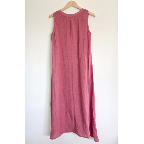 Laura Gotti made in Italy Linen Maxi Dress with black floral print, sheath dress - Picture 7 of 7